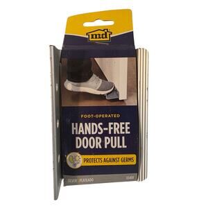 MD Sanitary Hands Free Silver Plate Door Pull Foot Operated